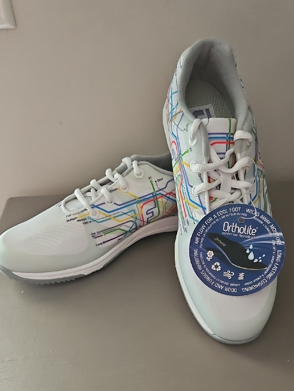 NWT FOOTJOY SUBWAY PRINT LEISURE EDITION LADIES GOLF SHOES SZ 7